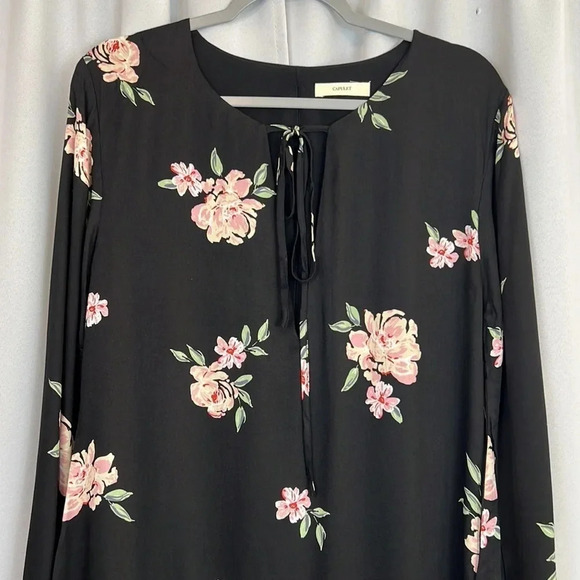 NWT Capulet Charlotte Black Midnight Rose Bell Sleeve Shift Dress Size L - Picture 4 of 9